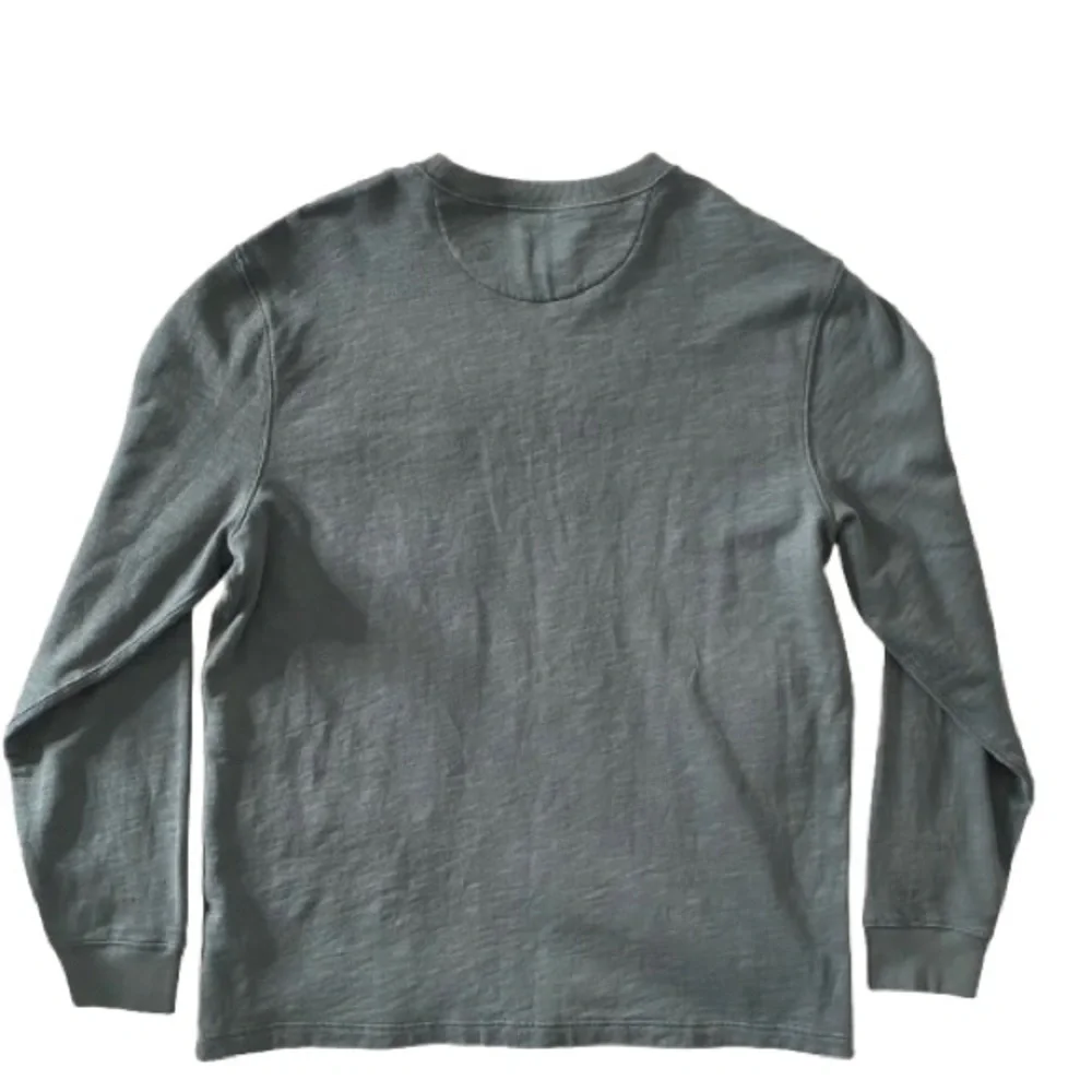 J. Crew Knit Goods Men's Green Long Sleeve Pocket Shirt Size L Soft Cotton EUC
